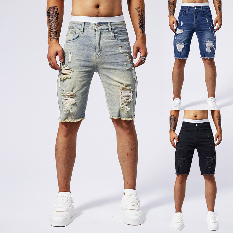2025 Summer New Men's Ripped D - Streetwear Brand For Men recension och pris